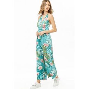 Tropical Halter jumpsuit